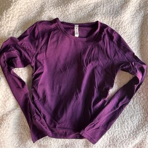 Lululemon All It Takes Long Sleeve Nulu - Dramatic Magenta Size 6